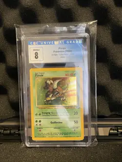 Pinsir 1999 Jungle Holo 9/64 Pokemon Card NM/Mint Graded CGC 8 - Image 1