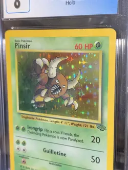 Pinsir 1999 Jungle Holo 9/64 Pokemon Card NM/Mint Graded CGC 8 - Image 2
