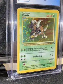 Pinsir 1999 Jungle Holo 9/64 Pokemon Card NM/Mint Graded CGC 8 - Image 3