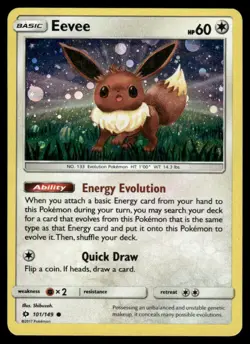 Partial SWIRL 🌀 Eevee - 101/149 Miscellaneous Cards & Products Cosmos Holo NM- - Image 1