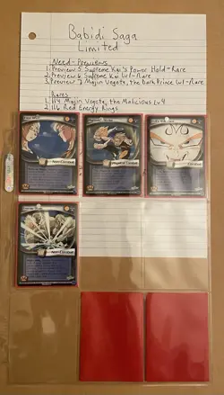 Dragon Ball Z Score CCG 96% Complete Limited Babidi Saga 123/128 Cards No UR’s - Image 1
