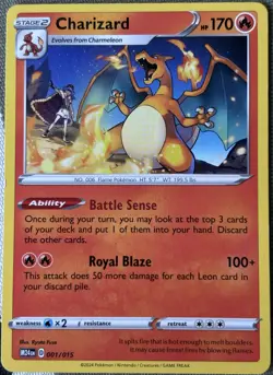 Pokemon Charizard Stage 2 Evolution Card 001/015 - Excellent (With toploader) - Image 1