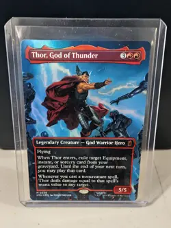 Magic MTG Marvel Superheroes Mythic 338 Thor, God of Thunder - Image 1