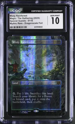MTG Borderless Dragonscale Foil Misty Rainforest Unplayed Special Guests CGC 10 - Image 2