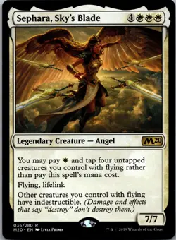 Sephara, Sky's Blade 36 Rare Core Set 2020 Magic: The Gathering Lightly Played - Image 1