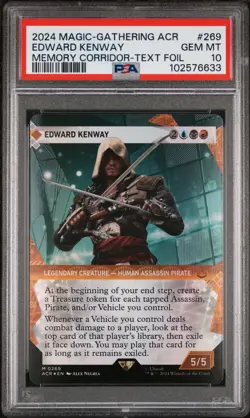2024 MTG ASSASSIN'S CREED MEMORY CORRIDOR SC-TEXTURED FOIL EDWARD KENWAY PSA 10 - Image 1