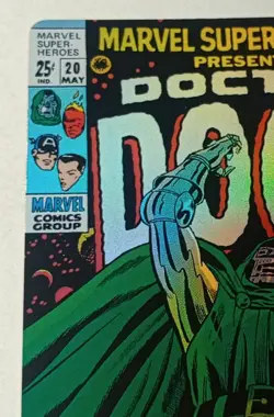 MTG Doctor Doom FOIL NM Marvel Super Heroes MSH #0394 Mythic COMIC ART - Image 2