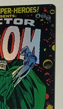 MTG Doctor Doom FOIL NM Marvel Super Heroes MSH #0394 Mythic COMIC ART - Image 3