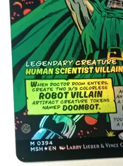 MTG Doctor Doom FOIL NM Marvel Super Heroes MSH #0394 Mythic COMIC ART - Image 5