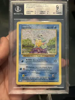 Pokemon TCG Squirtle 001/034 BGS 9 Mint 2023 English Classic Collection Holo #1 - Image 1