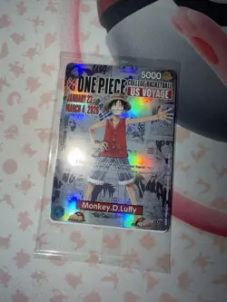 One Piece Monkey D. Luffy College Basketball US Voyage Promo P-055 SEALED 🔥🏀 - Image 1