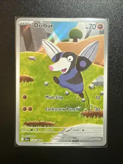 Drilbur 124/086 Illustration Rare Holo Sv: Black Bolt Pokemon NM Mint - Image 1