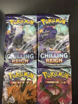 Four Pokemon Chilling Reign Sword & Shield Sealed Booster Pack - Lot Of 4 - Image 3