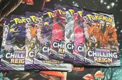 Lot of (10) Pokemon TCG Sword & Shield Chilling Reign Booster Packs - NEW/SEALED 820650808463 - Image 1