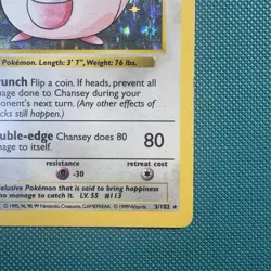 Pokemon Vintage Shadowless Holo Chansey 003/102 Base Set 1999 Wotc - Image 4