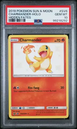 PSA 10 - Pokemon 2019 Charmander SV6/SV94 Holo Shiny Vault Hidden Fates GEM MINT - Image 1