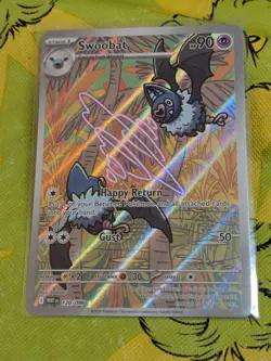 Swoobat 120/086 Illustration Rare White Flare Pokemon Holo Near Mint - Image 1