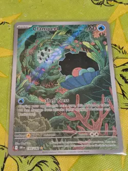 Clamperl 195/182 Illustration Rare Destined Rivals Pokemon Holo Near Mint - Image 1