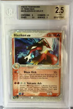 2004 Pokemon EX Team Magma vs Team Aqua Blaziken EX Holo Foil 89/95 BGS 2.5 - Image 1