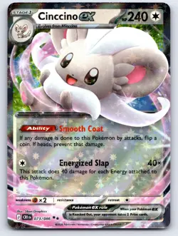 Cinccino ex 073/086 Double Rare Chaos Rising Pokemon Holo Near Mint - Image 1