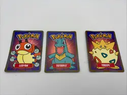 RARE 2000 Pokemon Totodile Ledyba Togepi Betty Crocker Fruit Roll-Up Hyper Promo - Image 1