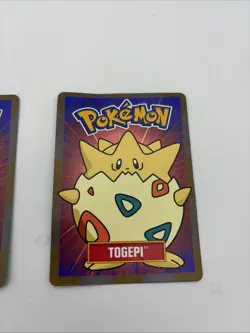 RARE 2000 Pokemon Totodile Ledyba Togepi Betty Crocker Fruit Roll-Up Hyper Promo - Image 4