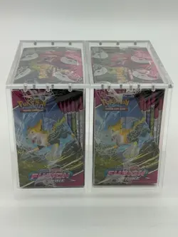 Lot of (2) Pokemon TCG SWSH Fusion Strike Booster Box SEALED w/Acrylic Case - Image 2