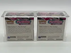 Lot of (2) Pokemon TCG SWSH Fusion Strike Booster Box SEALED w/Acrylic Case - Image 3