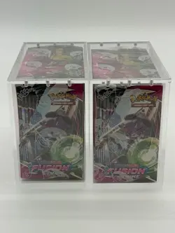Lot of (2) Pokemon TCG SWSH Fusion Strike Booster Box SEALED w/Acrylic Case - Image 4