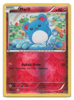 Marill 76/114 Common Steam Siege Pokemon Reverse Holo 2016 - Image 1