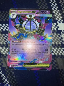 Pokemon TCG Pitch Black Mega Chandelure EX Double Rare 038/084 - Image 1