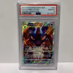 2023 Pokemon Lucario VSTAR SWSH291 Crown Zenith PSA 10 Cracked Slab! Discount! - Image 1
