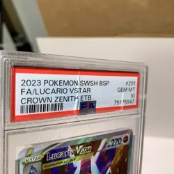 2023 Pokemon Lucario VSTAR SWSH291 Crown Zenith PSA 10 Cracked Slab! Discount! - Image 3