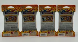 Lot of (4) Pokemon TCG XY FLASHFIRE Sleeved Booster Packs SEALED NEW (ARTSET) - Image 2