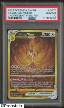 2023 Pokemon SWSH Crown Zenith #GG70 Arceus VSTAR FA PSA 10 GEM MINT - Image 1