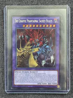 The Chaotic Phantasmal Sacred Beasts Secret Rare YuGiOh! Chaos Origins 1st Ed - Image 1