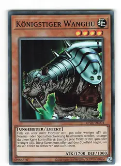 Yugioh KONIGSTIGER WANGHU , op24-de004 Super Rare deutsch Near Mint - Image 1