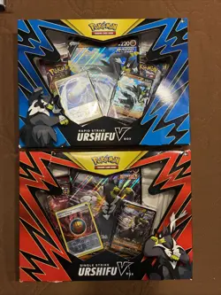 Pokemon TCG BOTH Urshifu V Boxes Rapid And Single Strike Factory Sealed Damaged - Image 1
