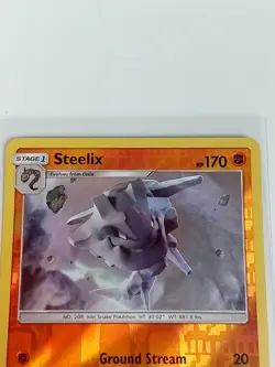 Steelix 104/236 Unified Minds Reverse Holo Rare Pokemon Card 2019 - Image 2
