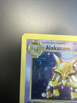 First Edition Base Set Alakazam 1/102 MP Pokemon 1st Edition Card - Image 2
