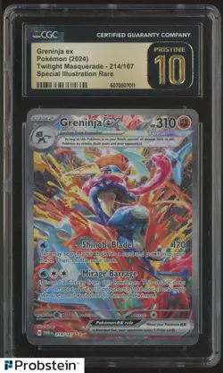 2024 Pokemon Twilight Masquerade #214/167 Greninja Ex SIR CGC 10 PRISTINE - Image 1