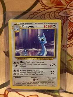 Pokemon TCG Dragonair Base Set 18/102 Regular Unlimited Rare Vintage Card - Image 1