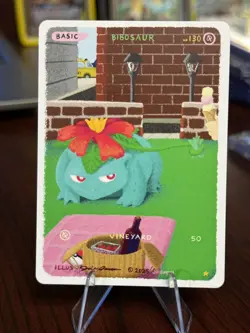 Joie Mon Bibosaur (Venusaur) 2025 1st Edition Full Art Pokemon Fan Art Card - Image 1