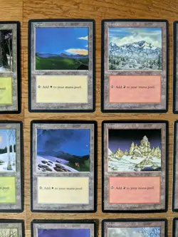MTG Ice Age - Set of Basic Land - 15 Cards (LP) - One Dupe (plains) - Image 3