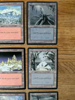 MTG Ice Age - Set of Basic Land - 15 Cards (LP) - One Dupe (plains) - Image 4
