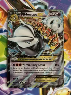 Pokemon TCG XY: Breakthrough M Mewtwo EX Ultra Rare Holo Card 63/162 - Image 1