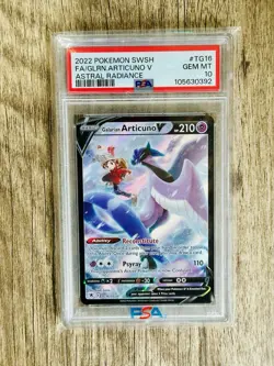 Galarian Articuno V TG16/TG30 Swsh10: Astral Radiance Trainer Gallery PSA 10 - Image 1