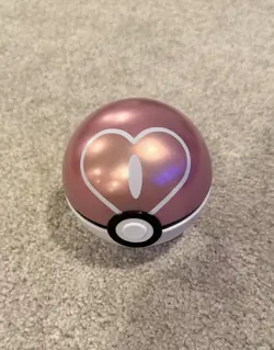 Rare Pokemon Love ball Pink Heart Pokeball Poke Ball Tin J21 Empty- Very Nice!! - Image 1