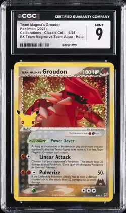 2021 POKEMON CELEBRATIONS - CLASSIC COLL. #9/95 TEAM MAGMA'S GROUDON CGC 9 - Image 1