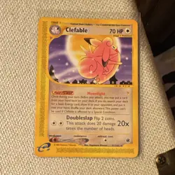Pokemon Clefable Expedition Base Set Regular Rare 41/165 70 HP English 2002 - Image 1
